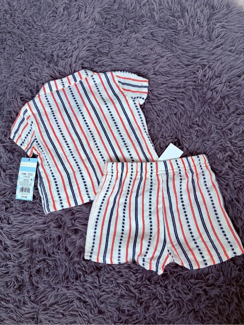 NWT Cat & Jack summer outfits size 3-6 mo baby boy (2 sets)